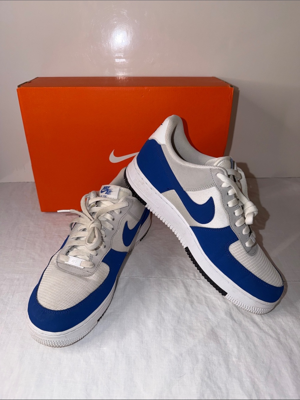 Nike Air Force 1 Low Royal Air Max 1 White Blue Men's Shoes FJ5471-121 Size 10